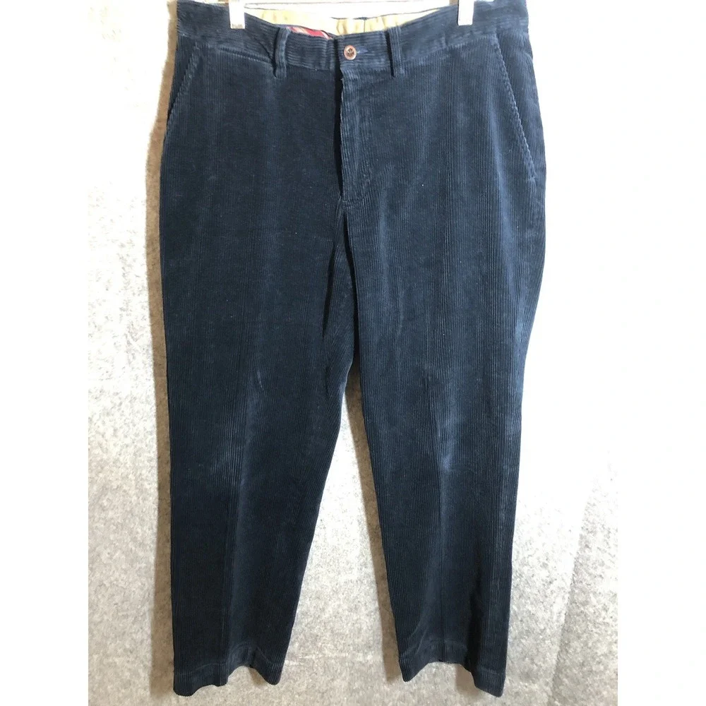 Ralph Lauren Pants 33x30 Blue Corduroy Preston Classic Fit Chino Career Casual